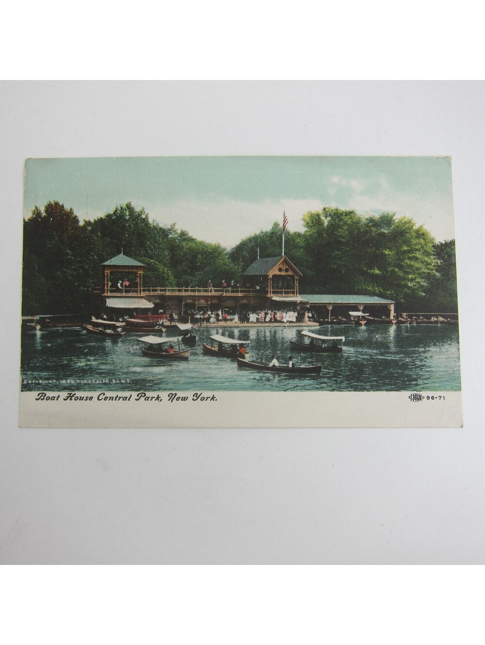 Postcard New York City Boat House Central Park Antique UNPOSTED RARE